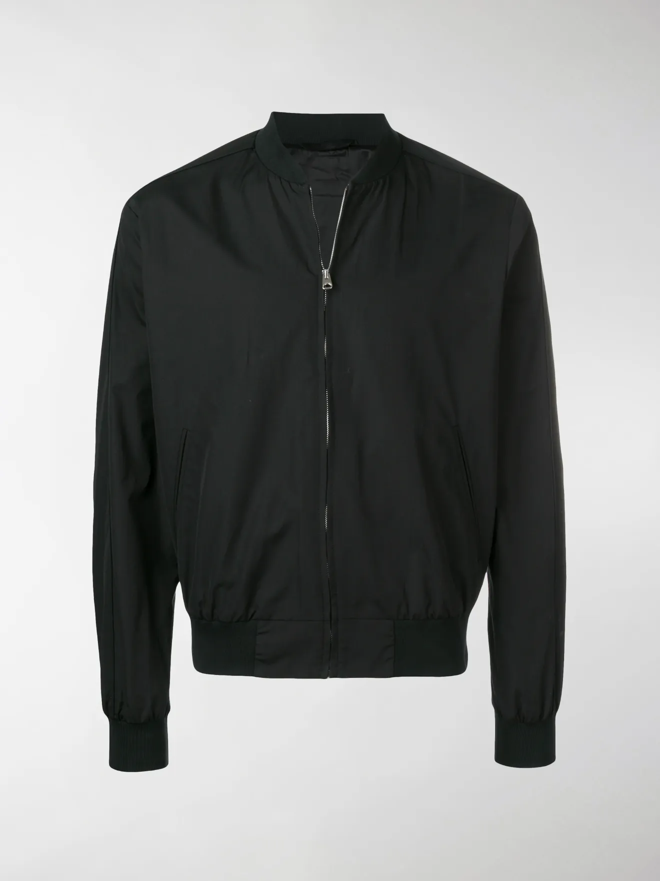 plain black bomber jacket