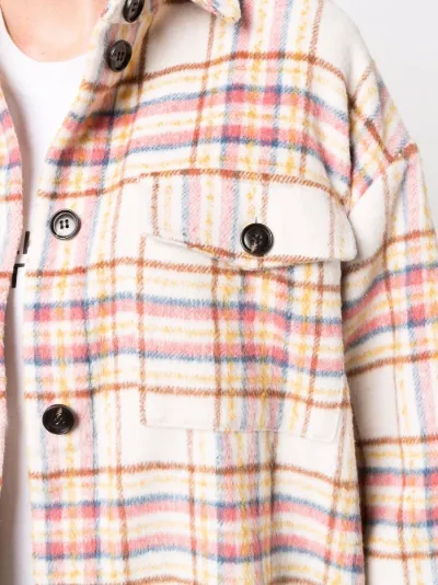 plaid oversized fleece jacket | Stella 
