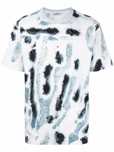 abstract-print T-shirt | Stone Island 