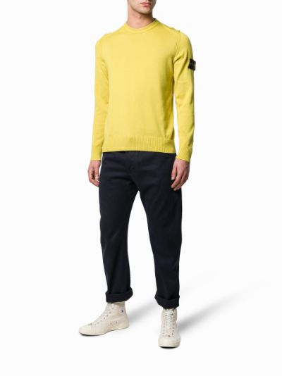 Stone island sale sweater yellow