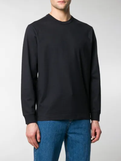 stone island badge crew sweatshirt