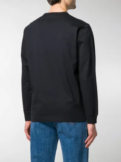 stone island badge crew sweatshirt