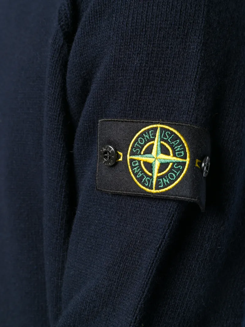 stone island jumper badge on front