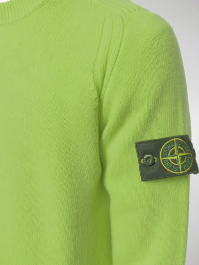 lime green stone island jumper