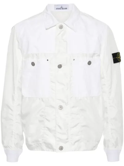 Stone island store jacket white badge