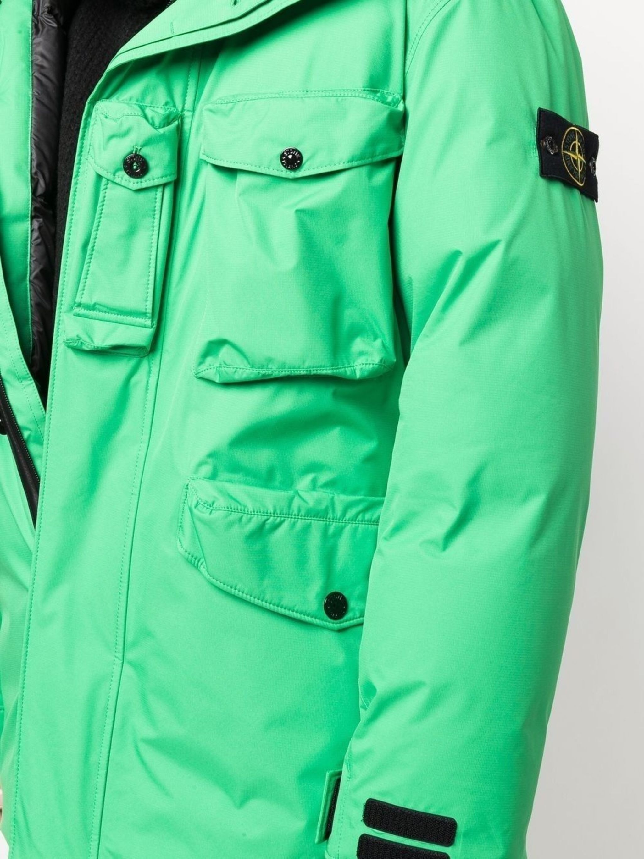 Stone Island Compass-logo hooded parka coat | Eraldo.com US