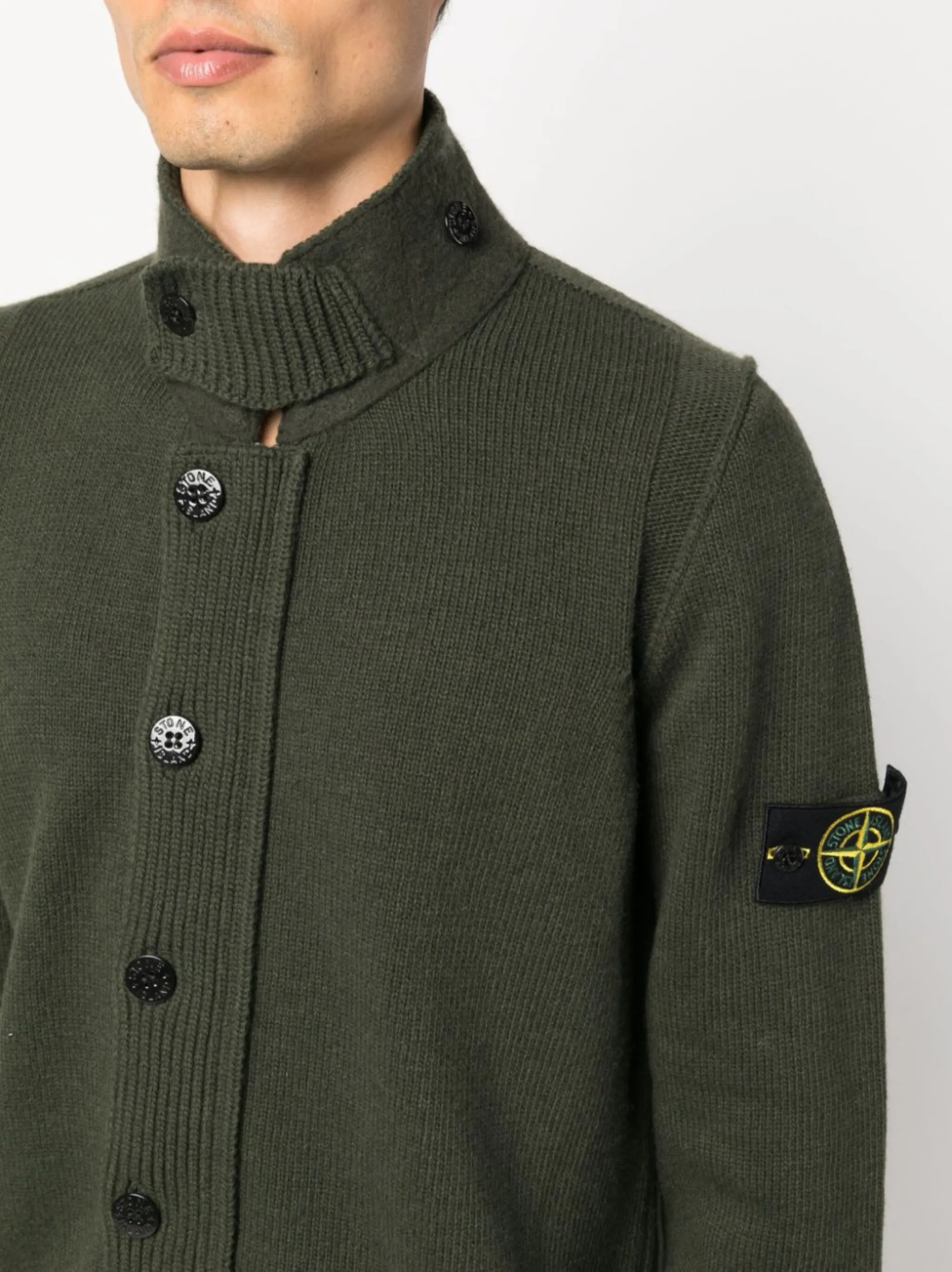 Stone Island Compass-motif knitted cardigan | Eraldo.com FR