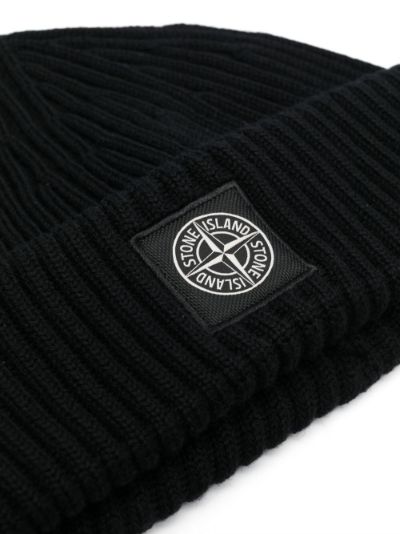 Stone island hot sale ribbed beanie