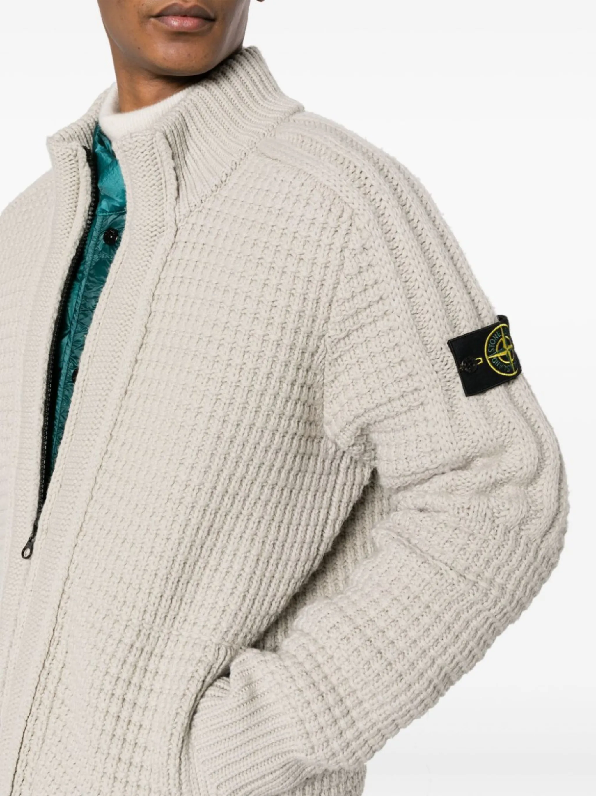 Stone Island Compass motif zip-up jacket | Eraldo.com FR