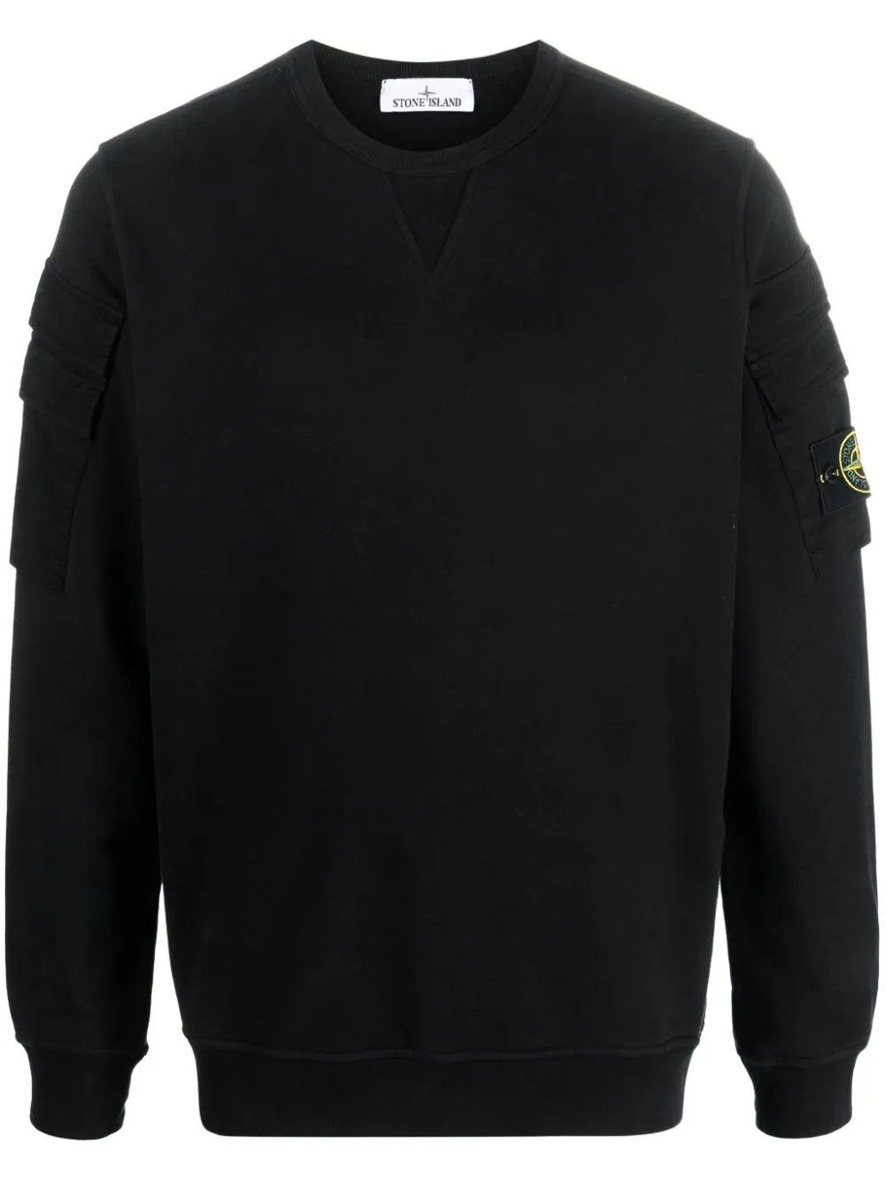 Stone island 2024 patch sweatshirt