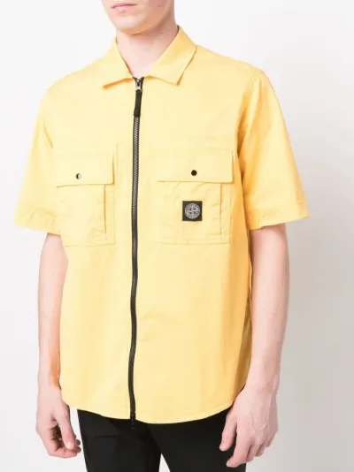 Compass patch short-sleeve shirt 