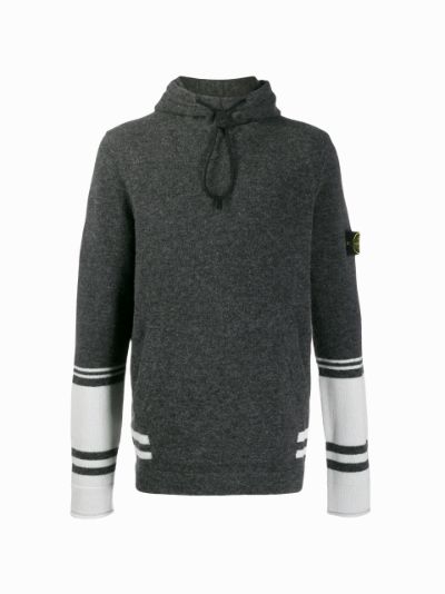 stone island drawstring neck sweatshirt