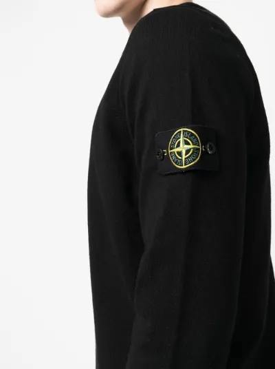 Stone island felpa girocollo on sale nera