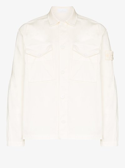 stone island ghost overshirt beige