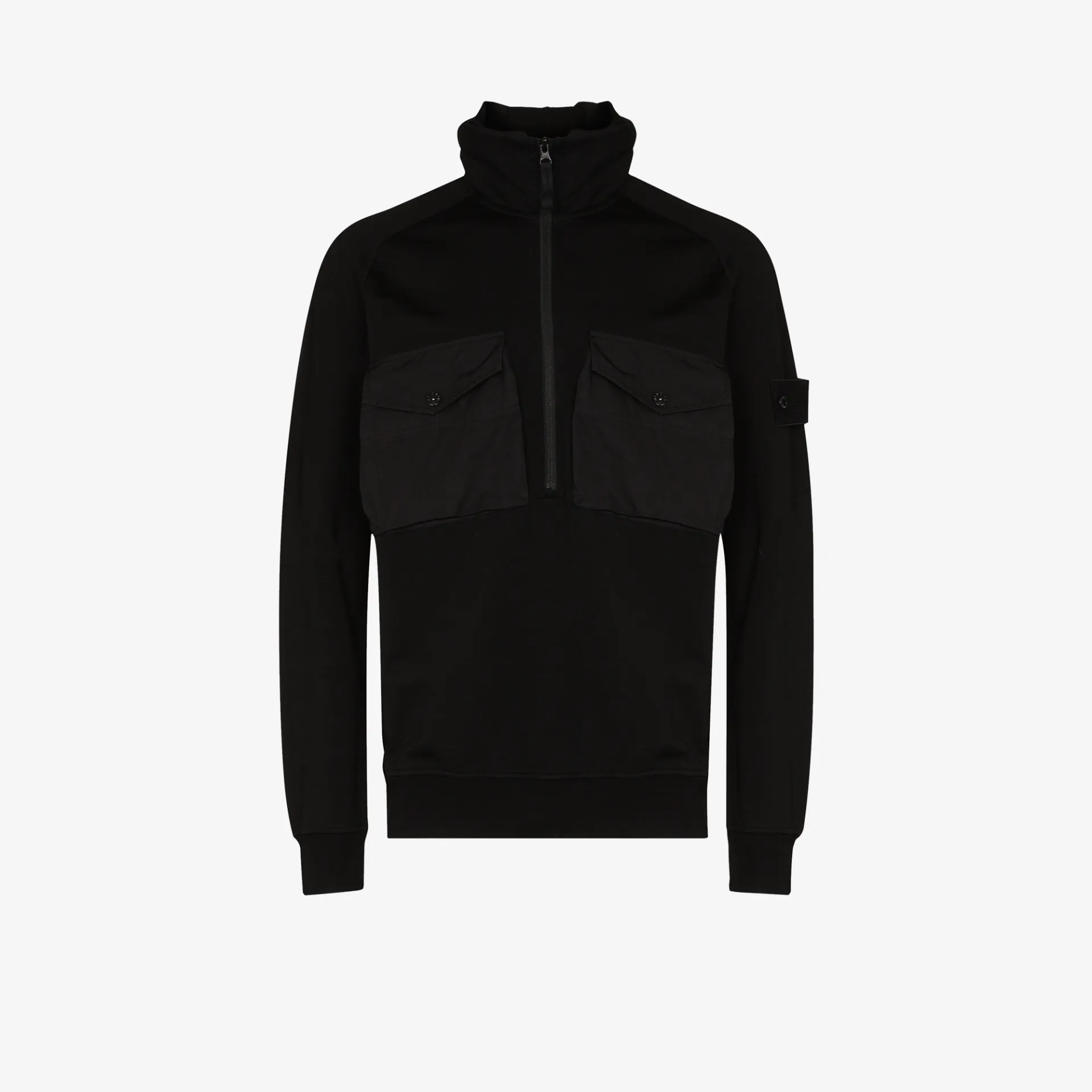 stone island ghost half zip hoodie