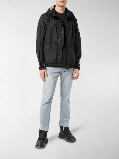 stone island hooded shell jacket