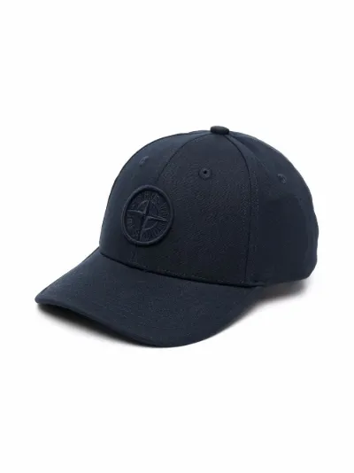 Stone Island Junior Cappello da baseball con ricamo blu | MODES