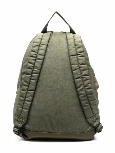 compass white leather backpack