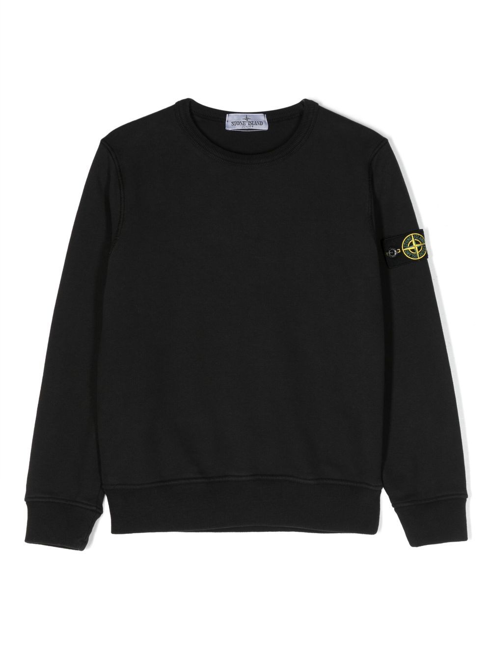 Compass-patch cotton sweatshirt, Stone Island Junior