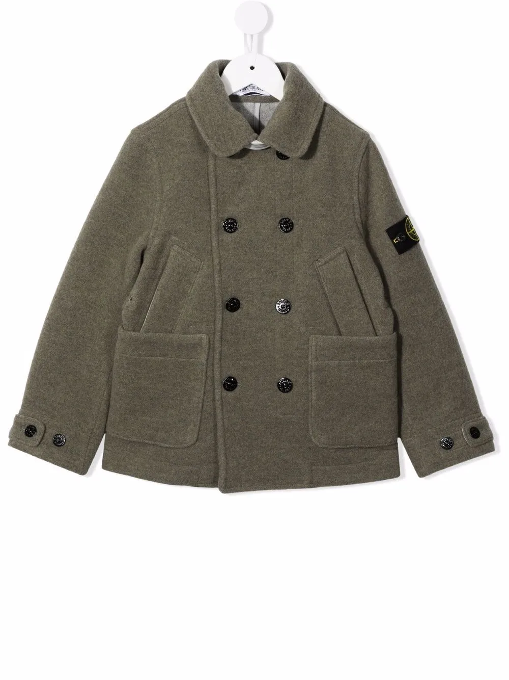 stone island double breasted jacket