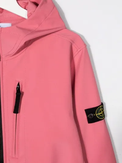 Stone Island Junior Felpa con zip rosa | MODES
