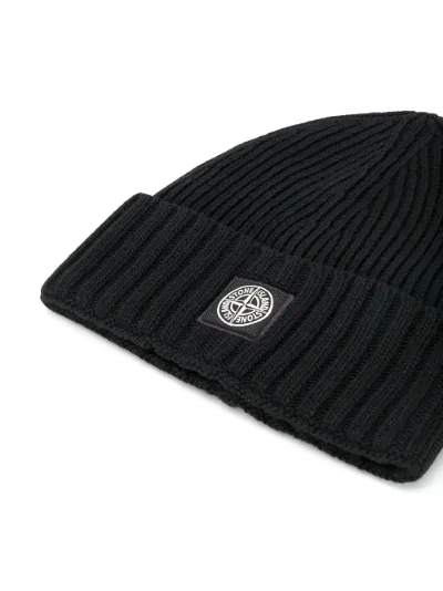 stone island beanie with patch