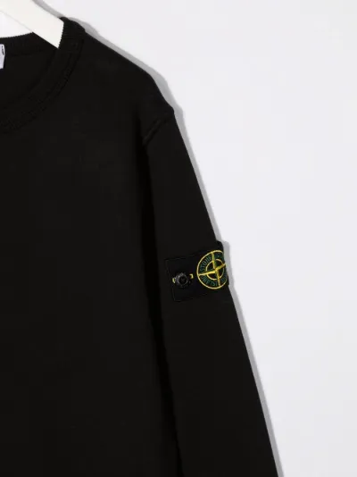 stone island patch logo sweatshirt