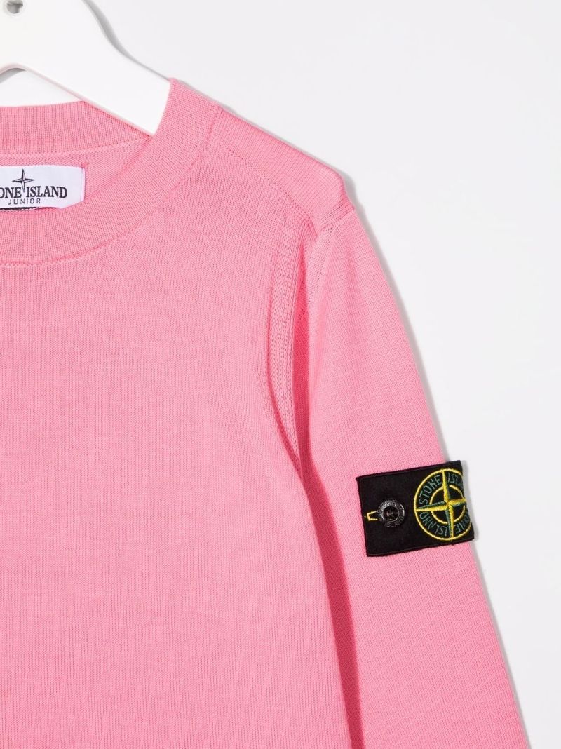 light pink stone island jumper