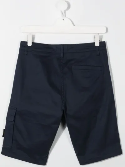 Navy blue knee hot sale length shorts