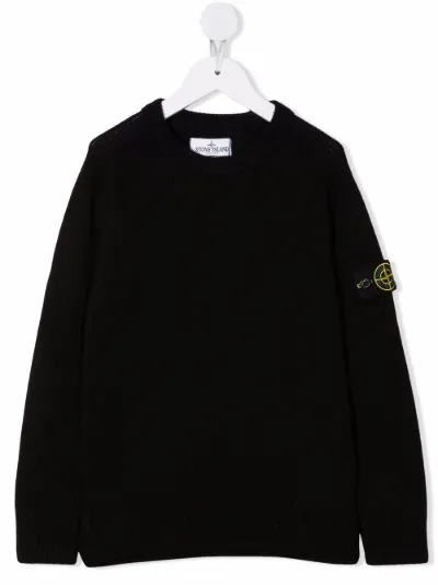 stone island black jumper junior
