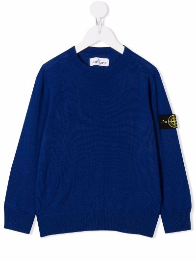 dark blue stone island jumper