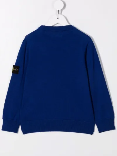 bright blue stone island jumper