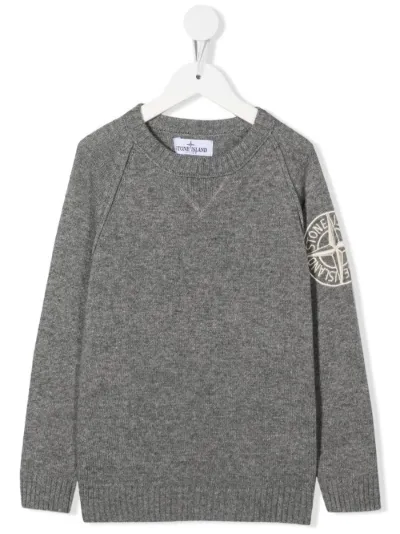 Maglione con ricamo Stone Island Junior Eraldo IT