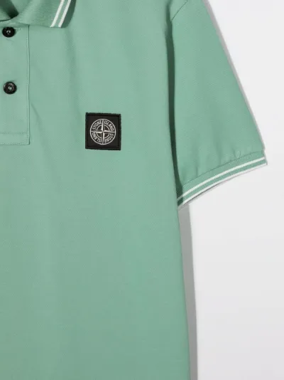 TEEN logo-patch cotton polo shirt 