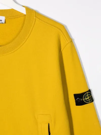 Stone island cotton badge sleeve jumper Clearance