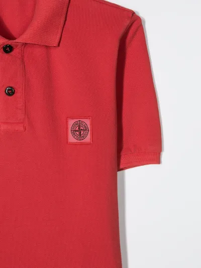 red stone island polo