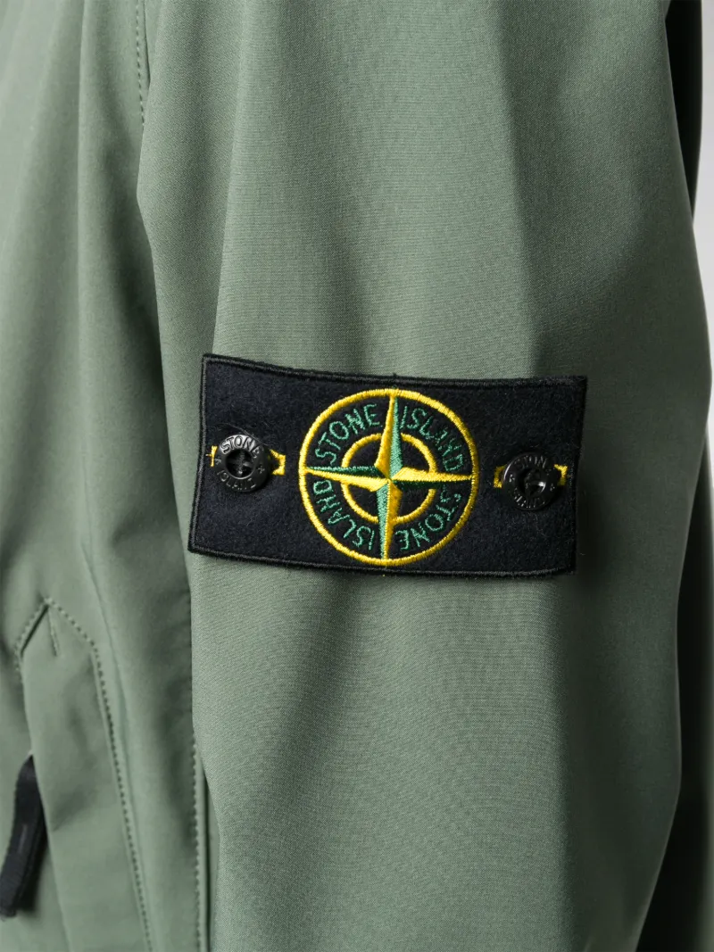 stone island soft shell jacket green