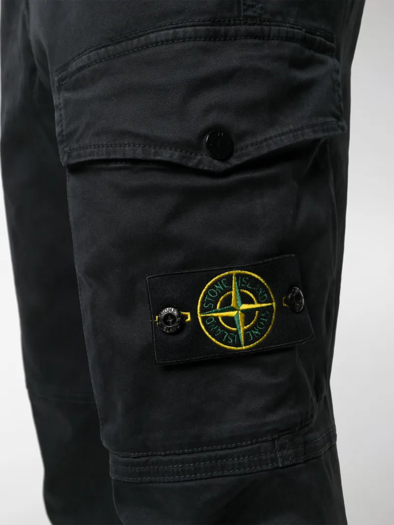 stone island badge logo cargo pant