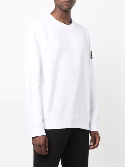 stone island logo patch sweatshirt