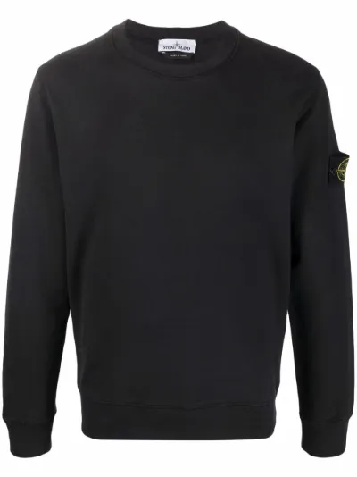 Stone island outlet patch sweatshirt