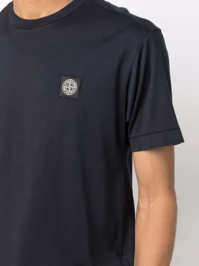 stone island logo patch t shirt