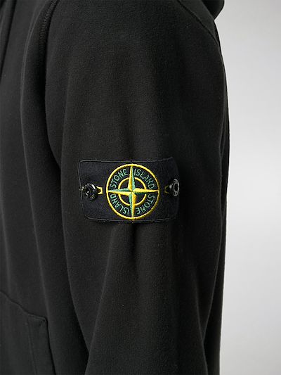 stone island logo hoodie