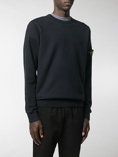 black fitted sweater