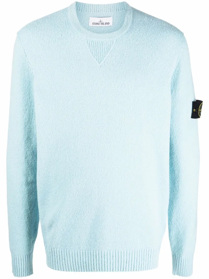 Stone Island Autunno Inverno 21/22 maglione girocollo color crema -  7515535A3V0099
