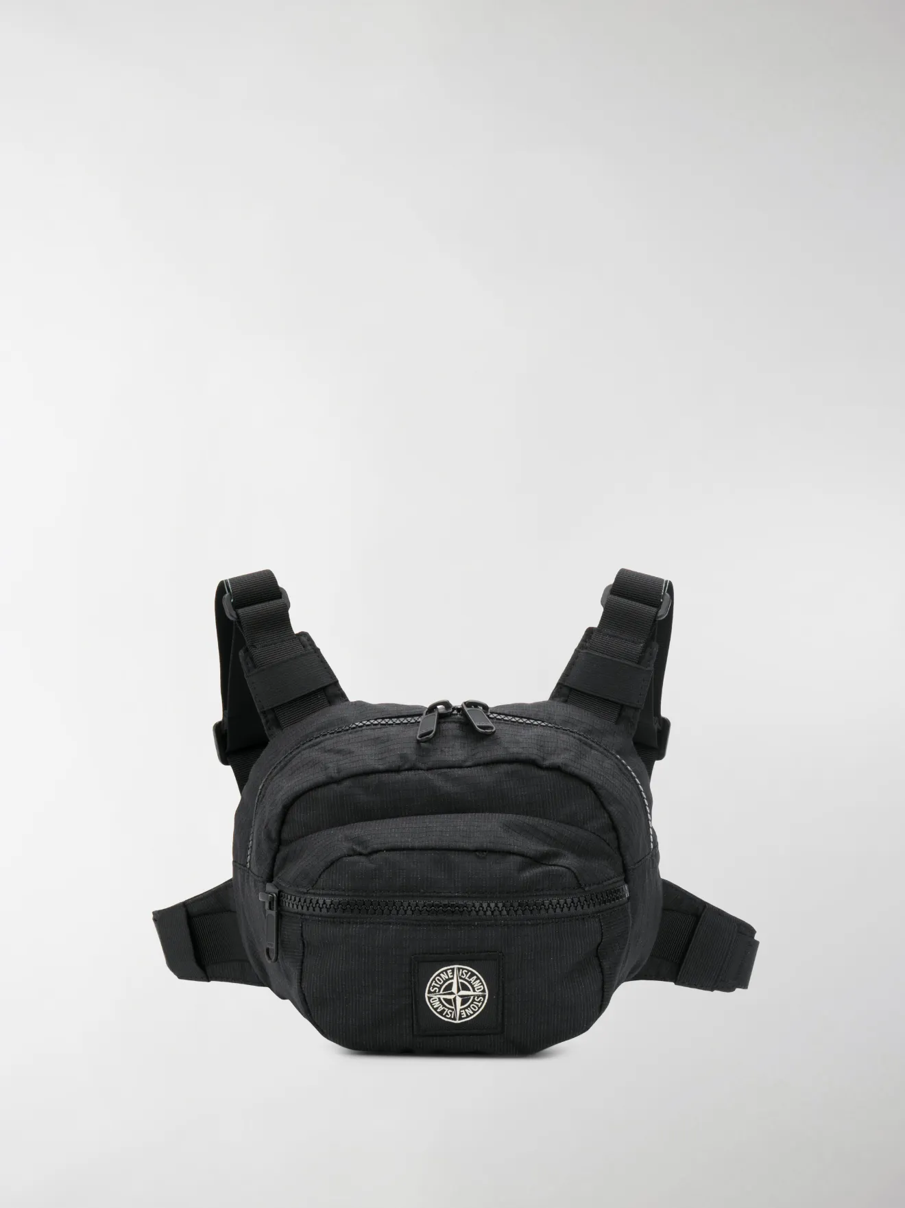 Stone Island Marsupio con ricamo nero | MODES