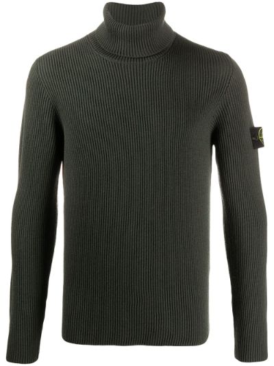 Dark green shops stone island jumper