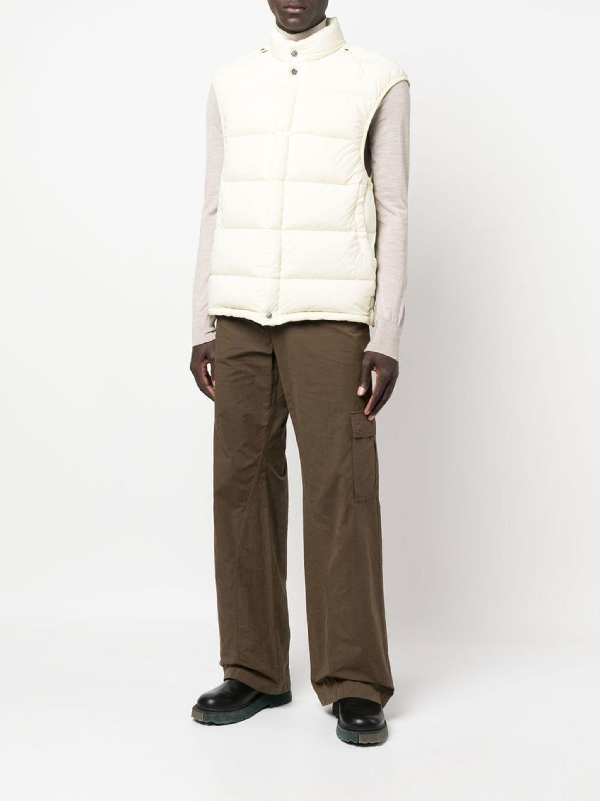 laminated feather-down biker jacket | Stone Island Shadow Project ...