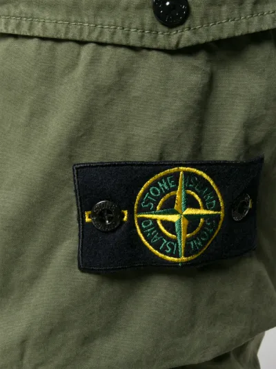 Stone Island slim fit cargo trousers green | MODES