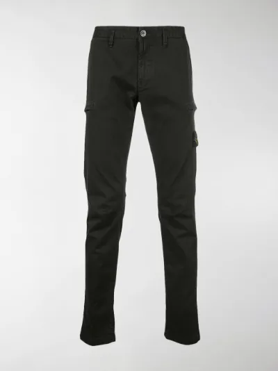 Stone Island slim fit chinos black | MODES