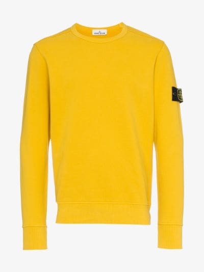 stone island crewneck yellow